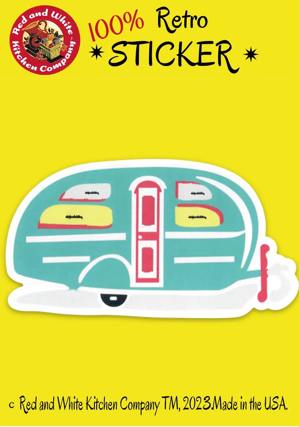 Camper Retro Sticker by Red and White Kitchen Company Red and White Kitchen Company