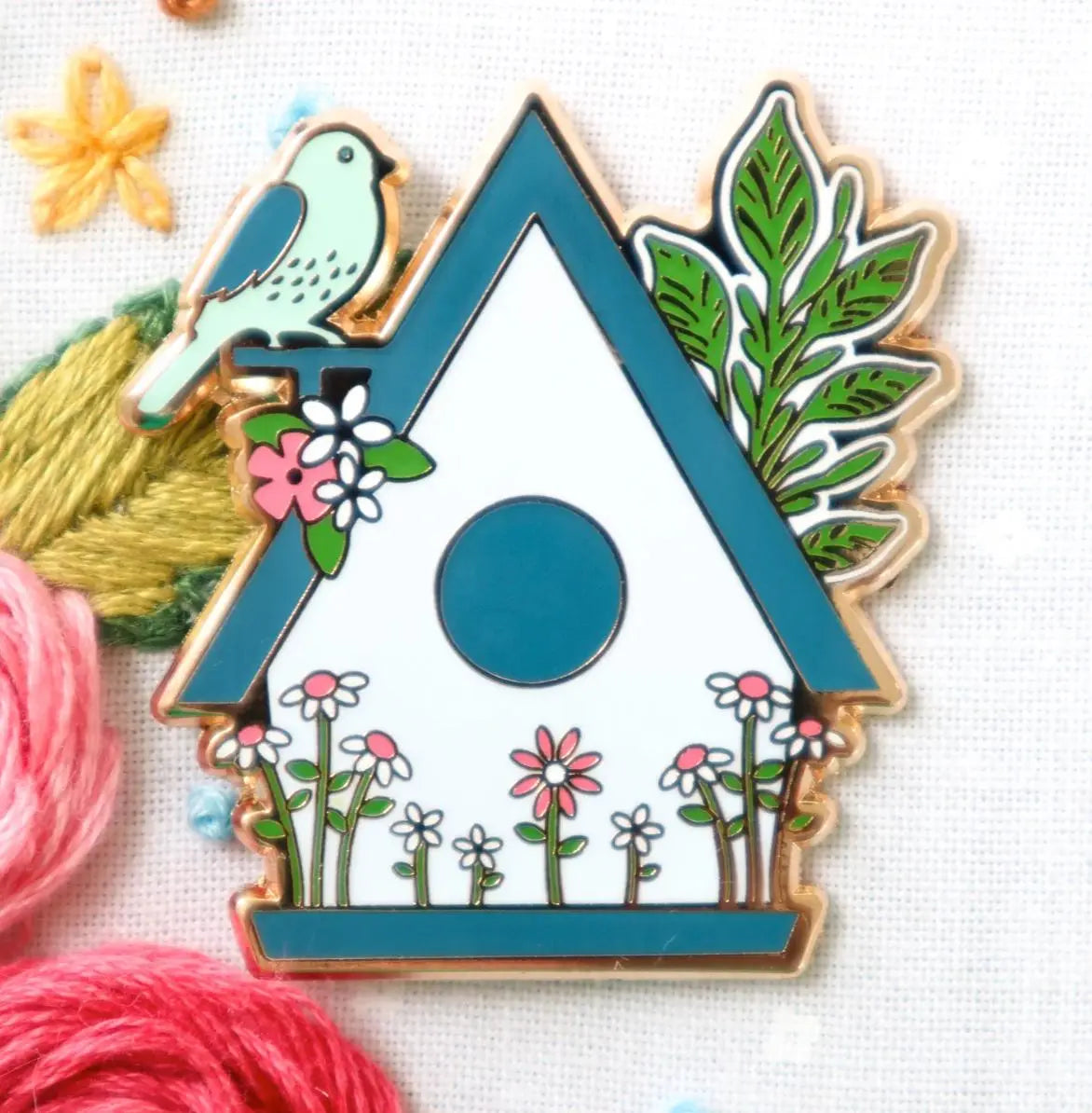 Melody Lane Birdhouse Needle Minder by Flamingo Toes Flamingo Toes