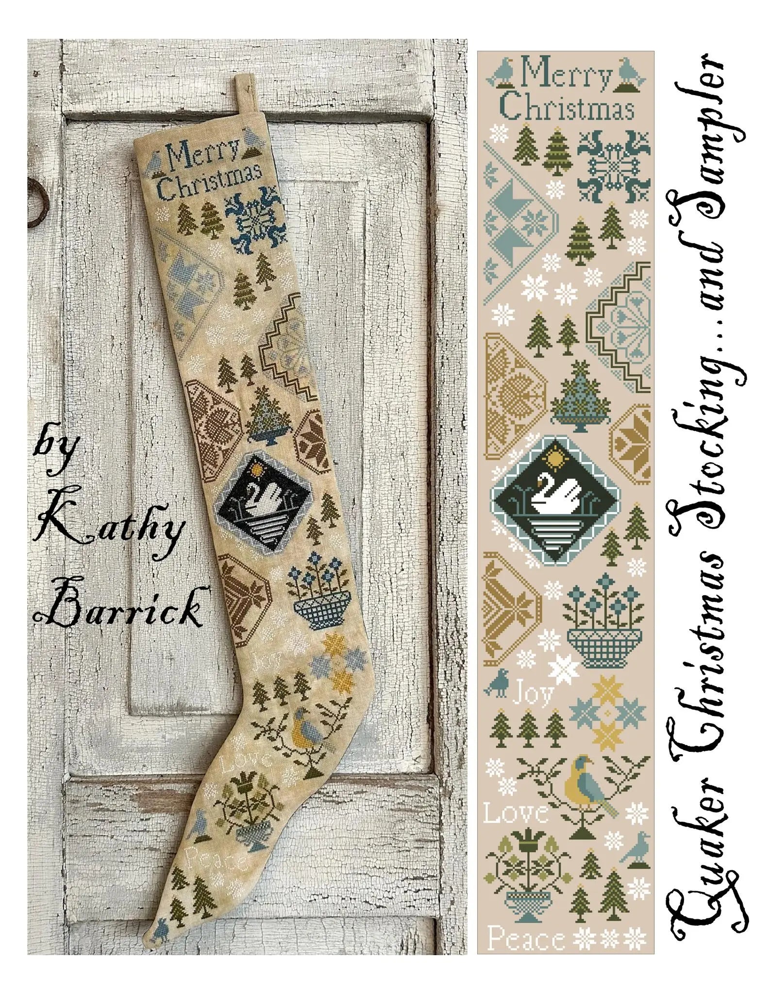 Quaker Christmas Stocking and Sampler by Kathy Barrick Kathy Barrick