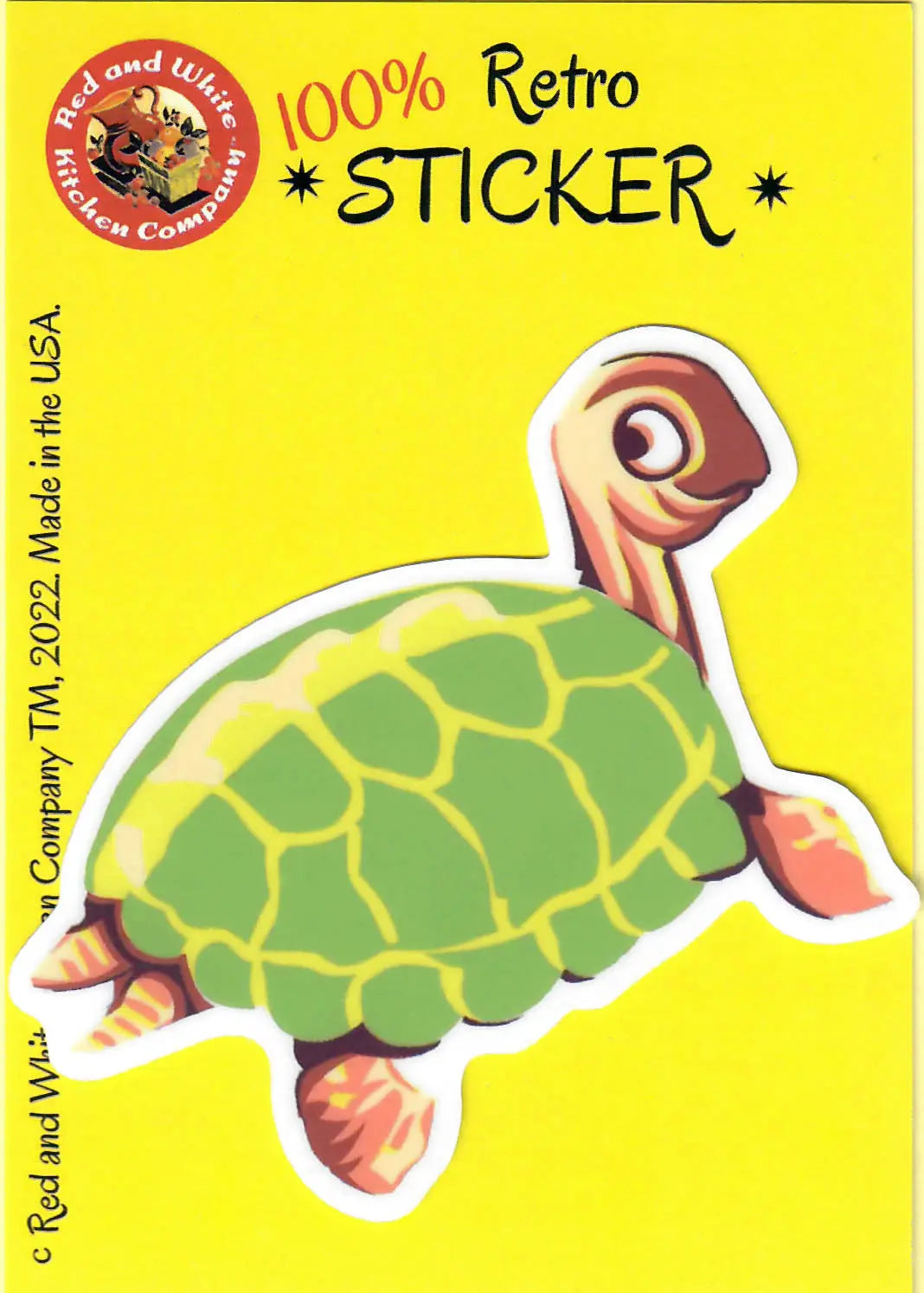 Turtle Bob Retro Sticker by Red and White Kitchen Company Red and White Kitchen Company