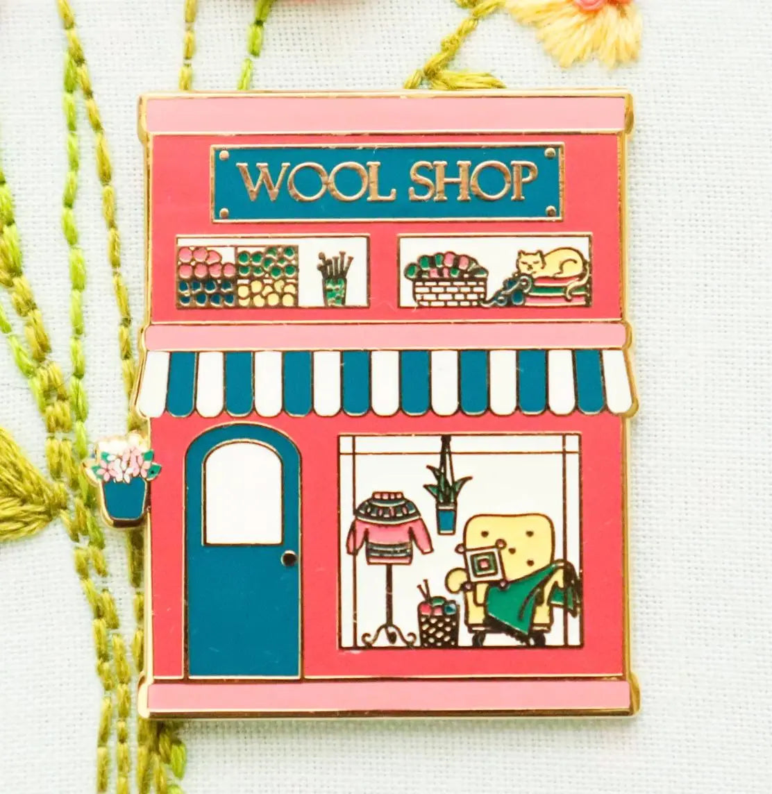 Wool Shop Needle Minder by Flamingo Toes Flamingo Toes