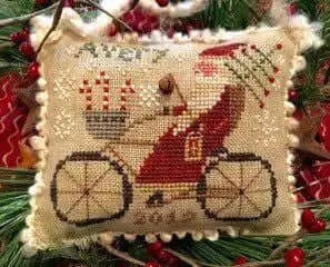 Avery's Cycling Santa by Homespun Elegance Homespun Elegance