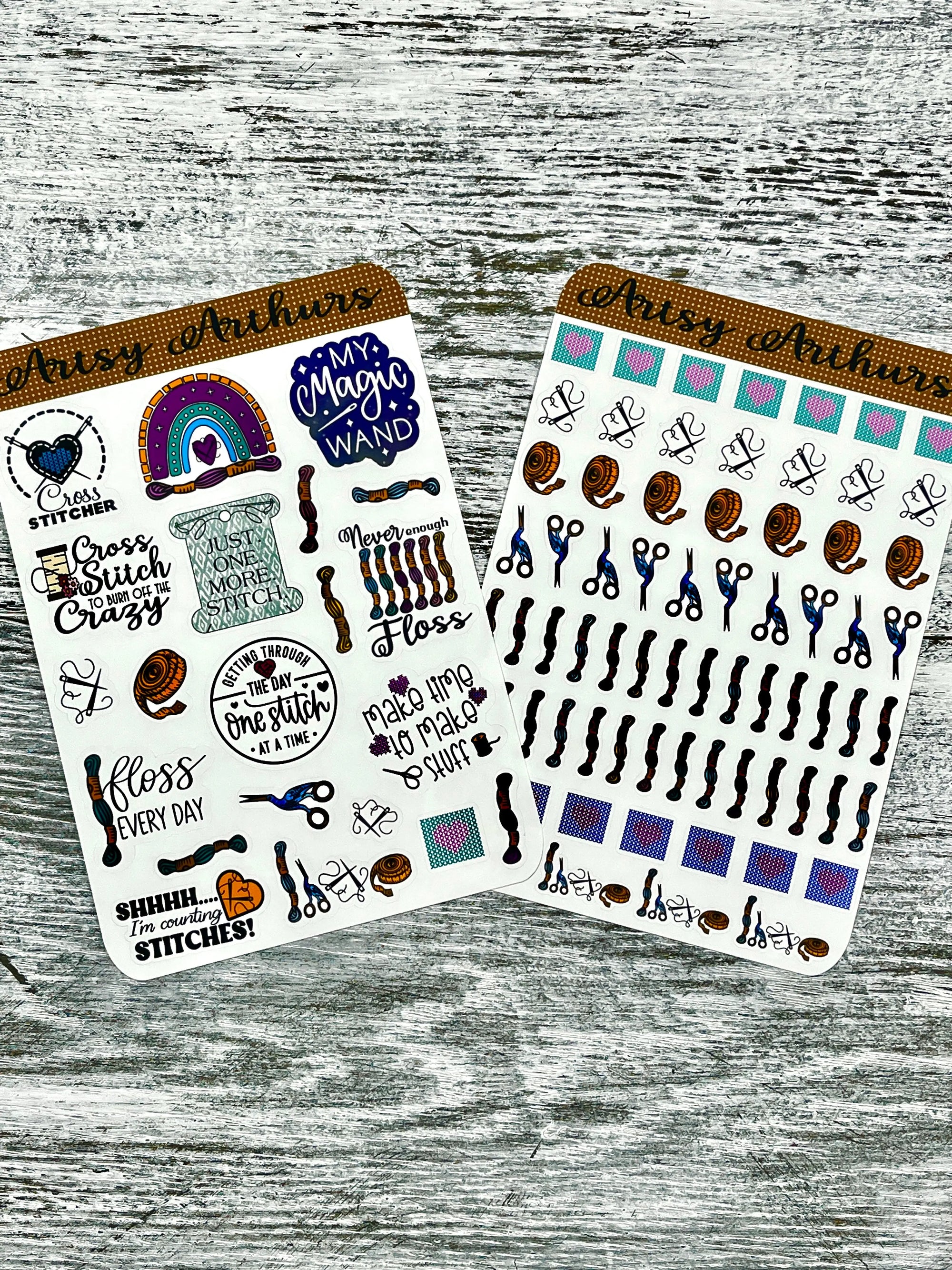 Cross Stitch Sticker Set by Artsy Arthurs Artsy Arthurs